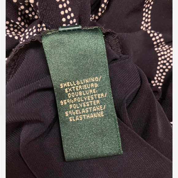 Ralph Lauren Midi Blue Cap Sleeve Dress Size 6 - Picture 10 of 10